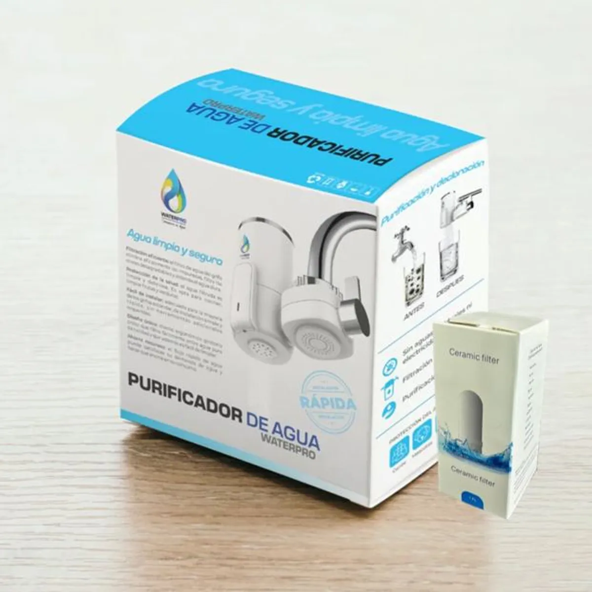 WATERLIFE - Filtro de agua para Cocina 5 Etapas + Repuesto 2do año uso