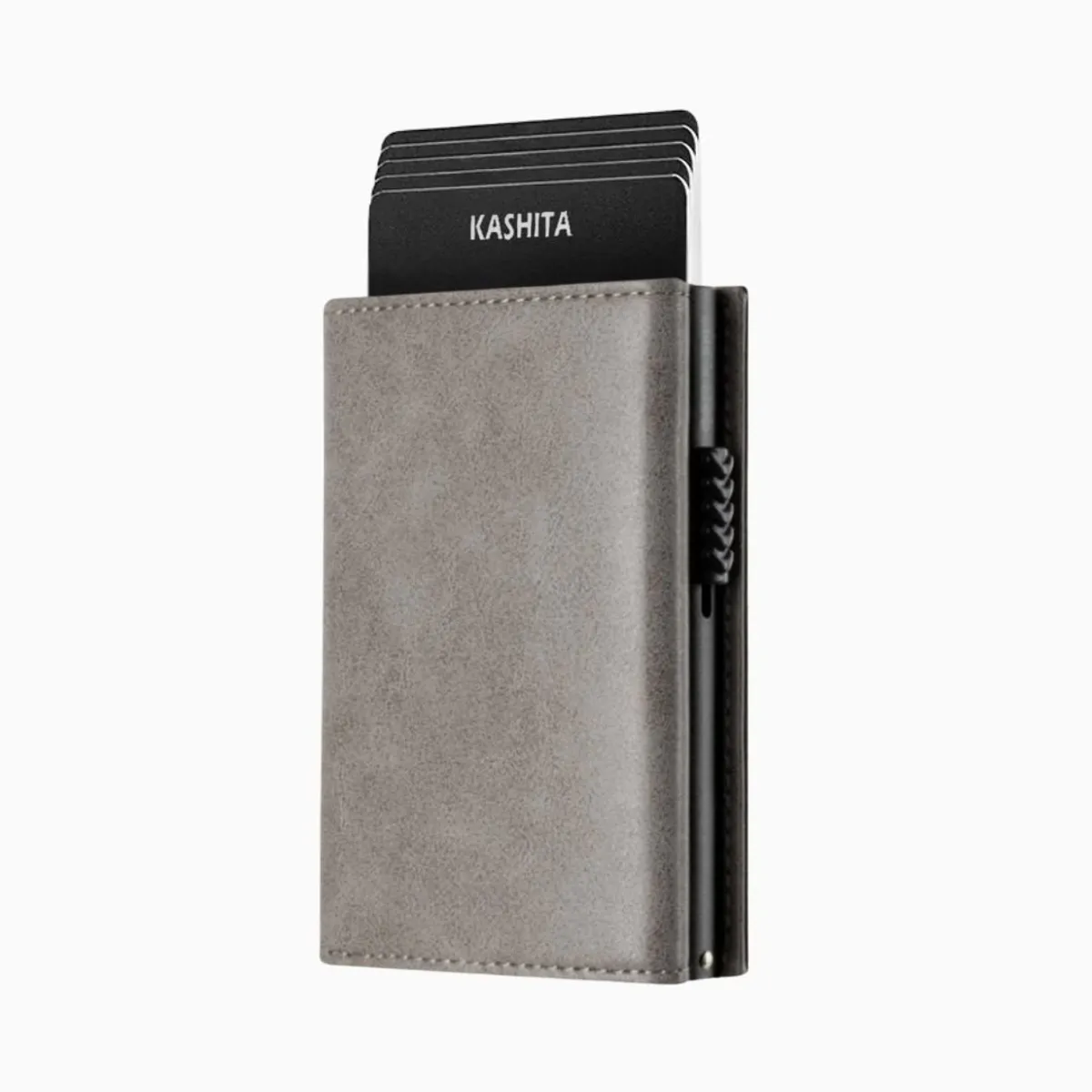 GENERICO - Billetera con tarjetero RFID Antirrobo con Monedero Gris - Kashita