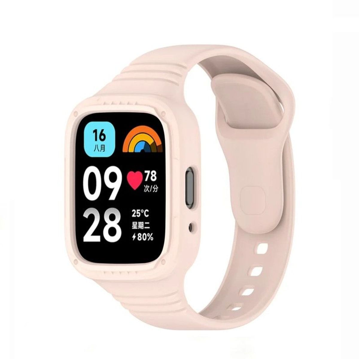 GENERICO - Correa y Case Armor Compatible Para Watch 3 Active - Rosa