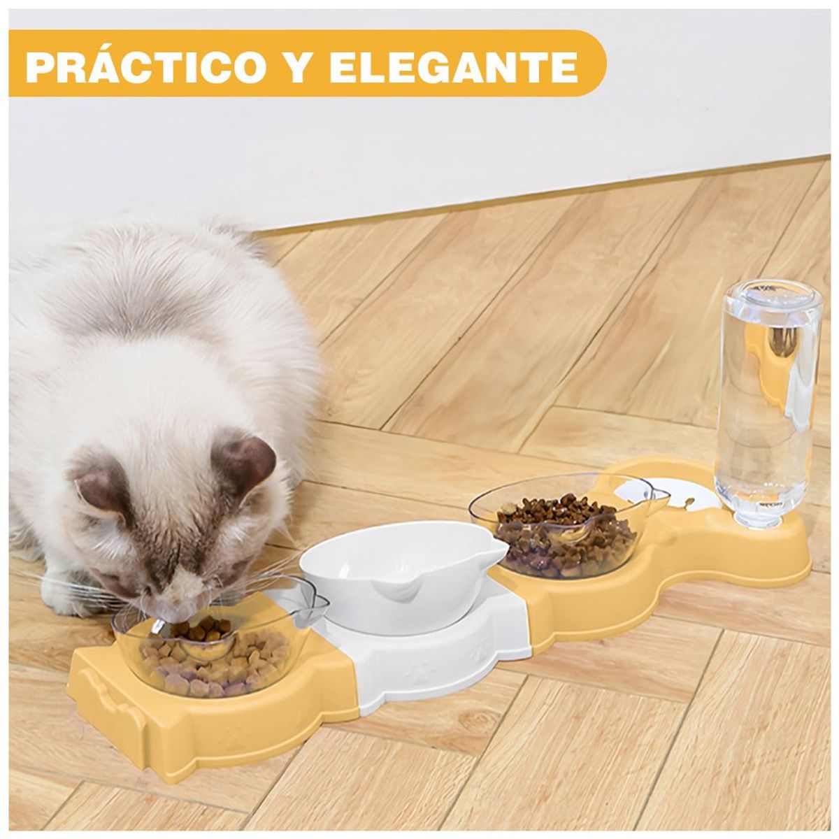 KELLER - Comedero Dispensador Bebedero 3 Platos para Mascotas AM HQ9