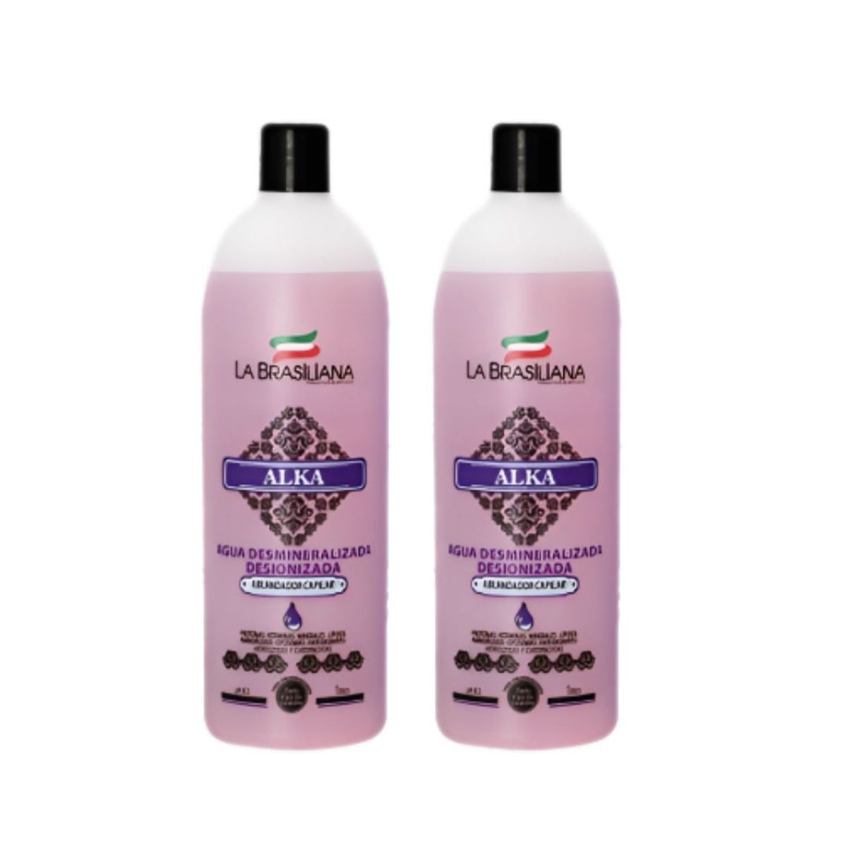 LA BRASILIANA - Agua Desmin- Desionizada ALKA La Brasiliana Ablandador Capilar 1Lt x 2UNIDADES