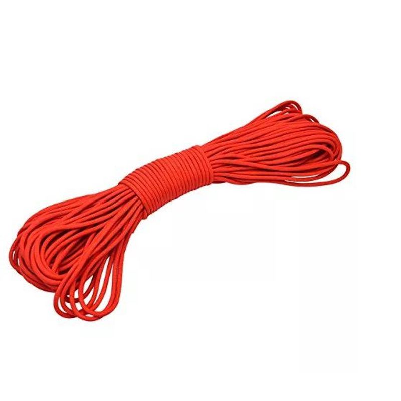 GENERICO - Cuerda de supervivencia paracord rollo 30m  ROJO