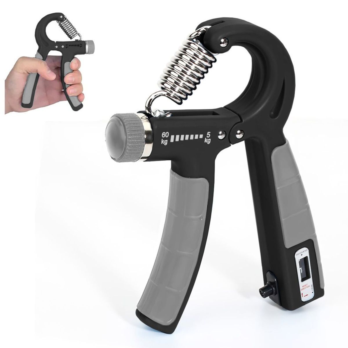 KELLER - Mancuerna de Mano Hand Grip con Contador 60kg PL TG8