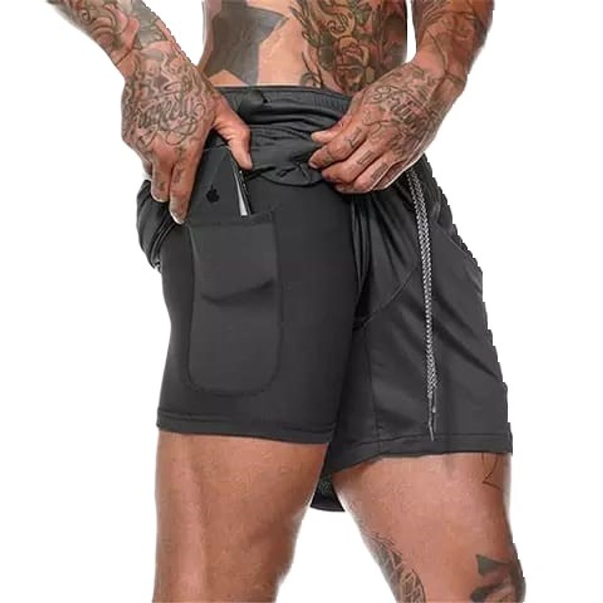EPAUS - Short 2 en 1 Deportivo para Hombre Epaus
