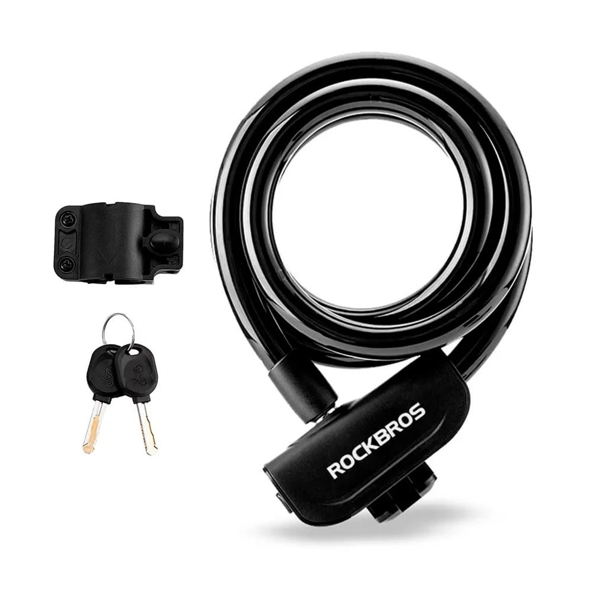 ROCKBROS - Cadena de Seguridad para Bicicleta Rockbros RKS515 Negro
