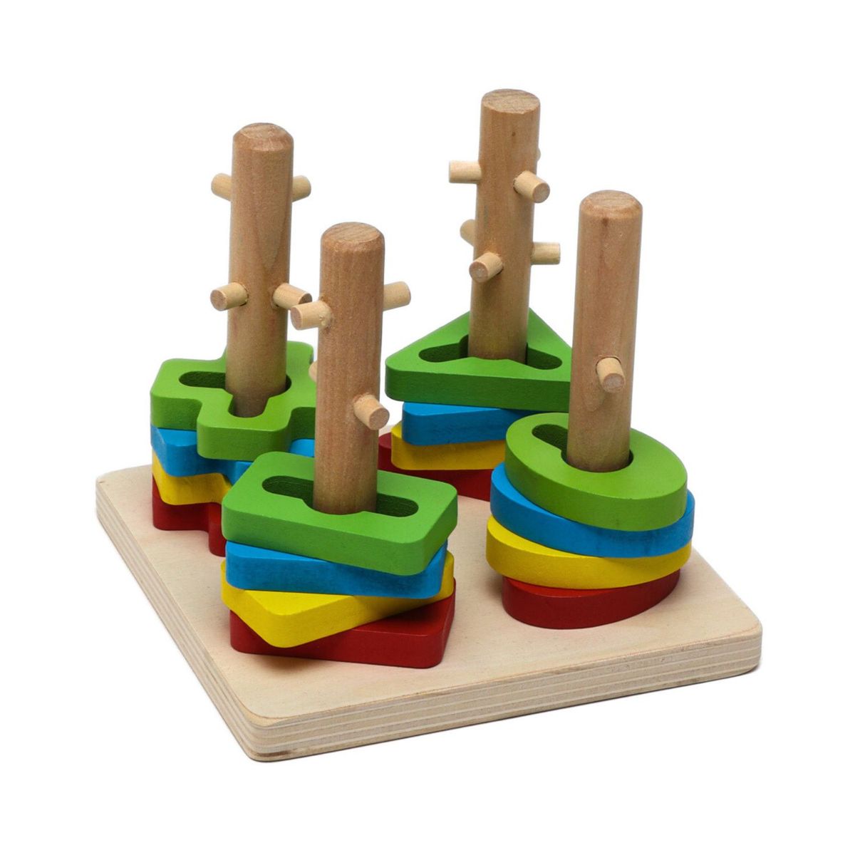 GENERICO - Juguete Didáctico Encaje Figuras Geométricas Madera