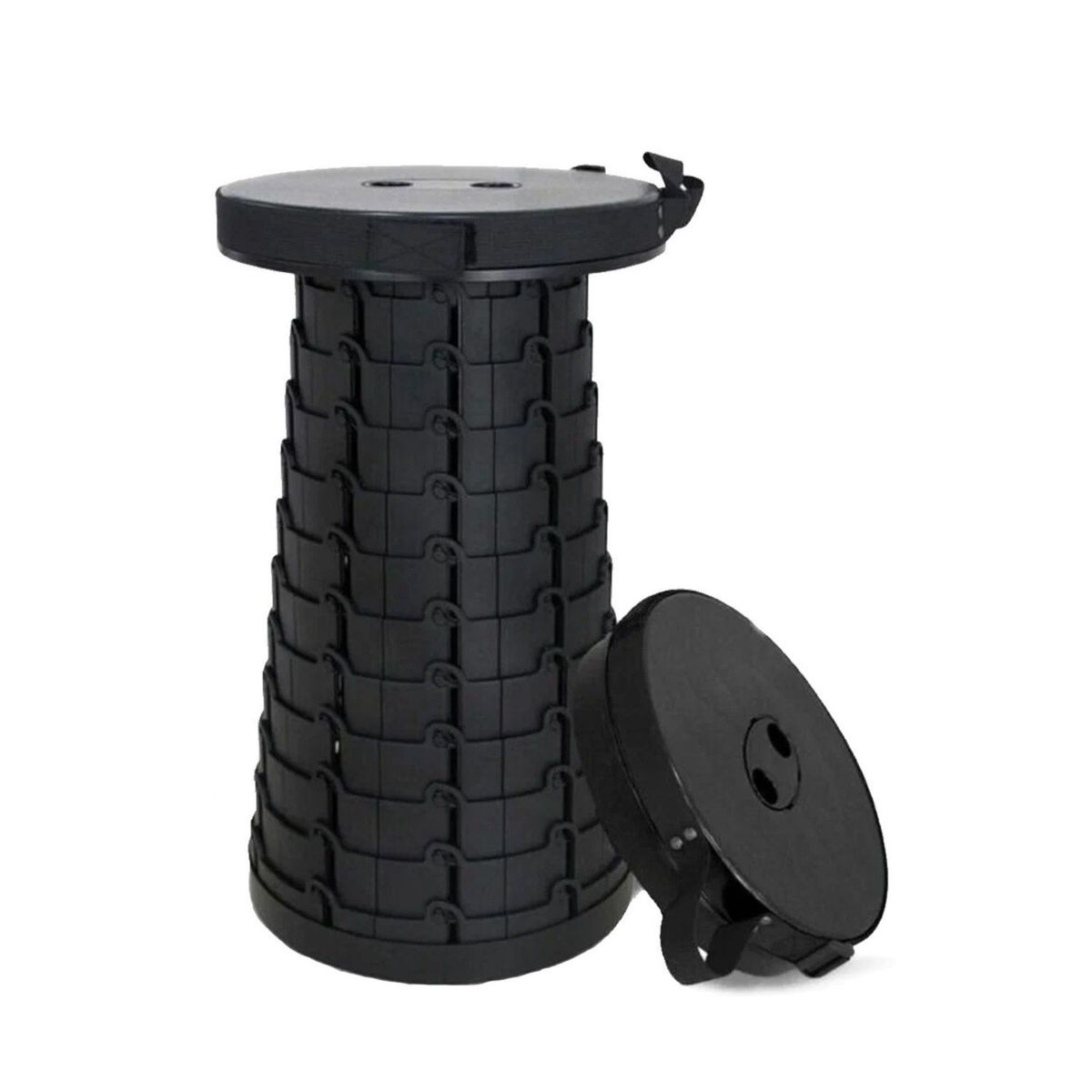 GENERICO - Banco Silla Taburete Plegable Portátil Negro