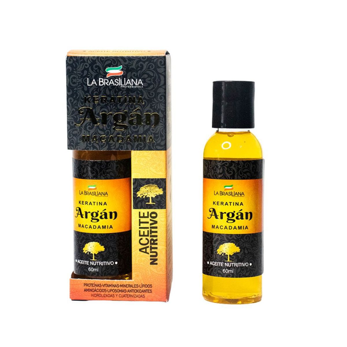 LA BRASILIANA - Aceite Capilar Nutritivo De Argán La Brasiliana 60 Ml