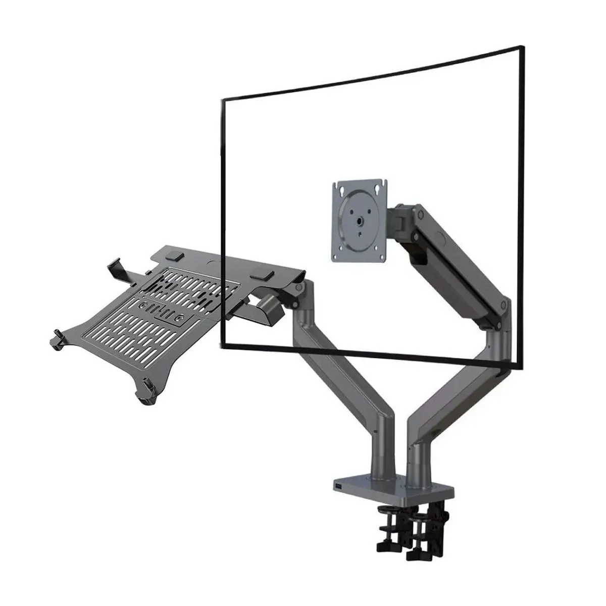 NB NORTH BAYOU - Rack soporte dual para monitor bandeja de laptop North Bayou G35+FP-2