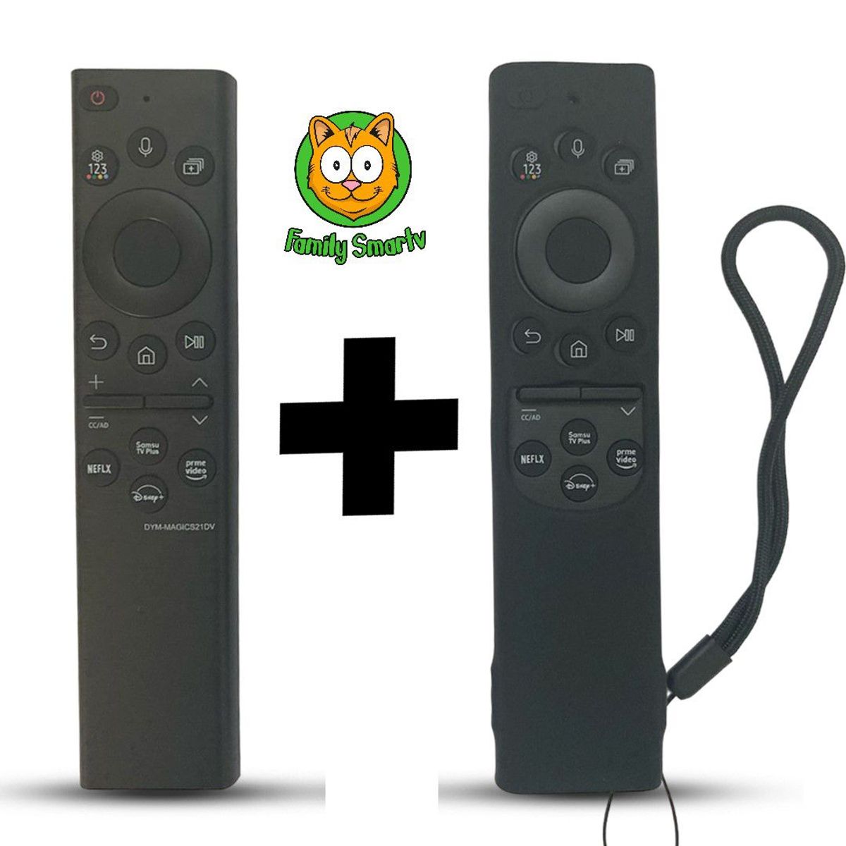 GENERICO - Control Samsung Smart con Voz BN59-01385A  + Funda Negra