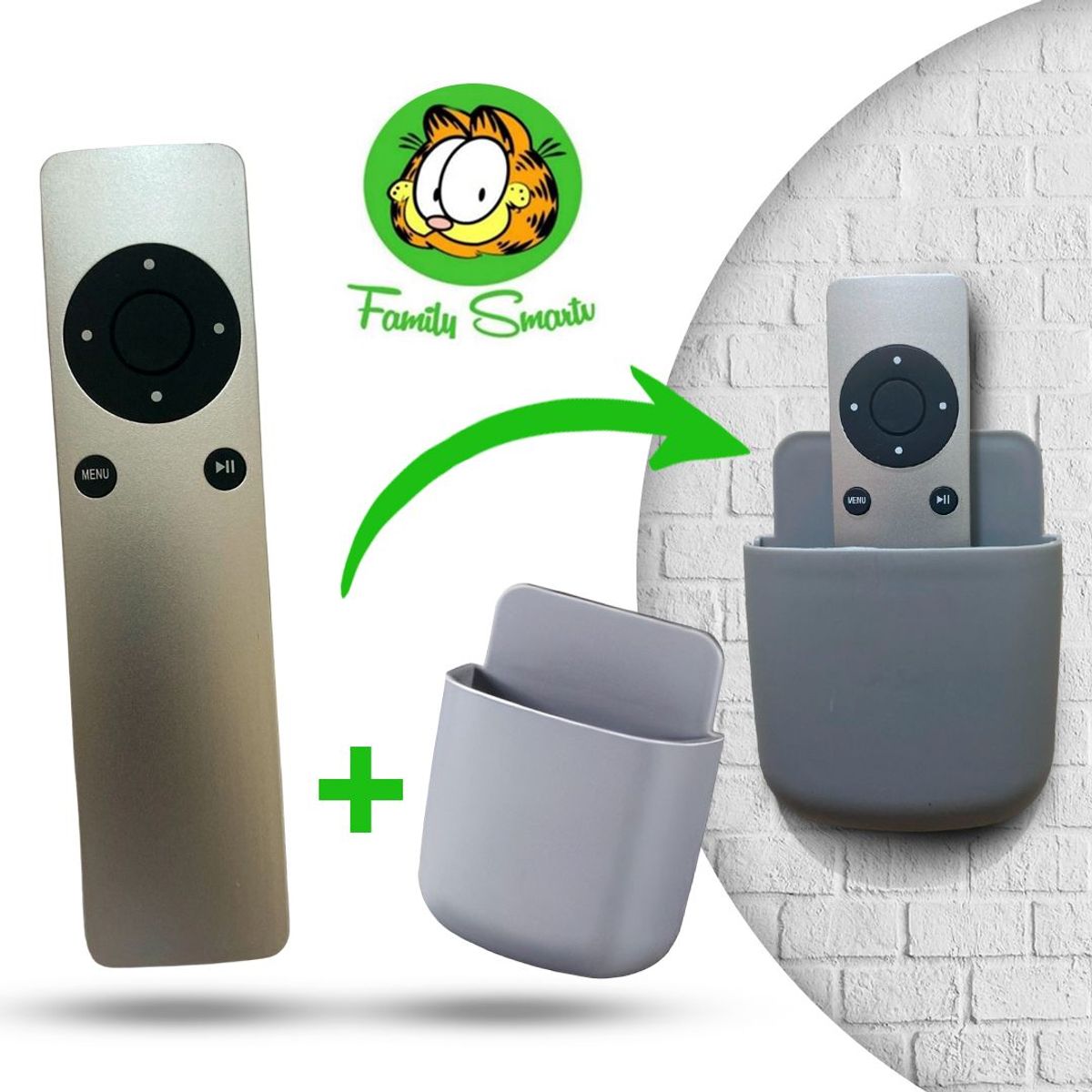 UNIVERSAL - Control remoto para Apple TV TV2 TV3 TV4 + Soporte multifuncional