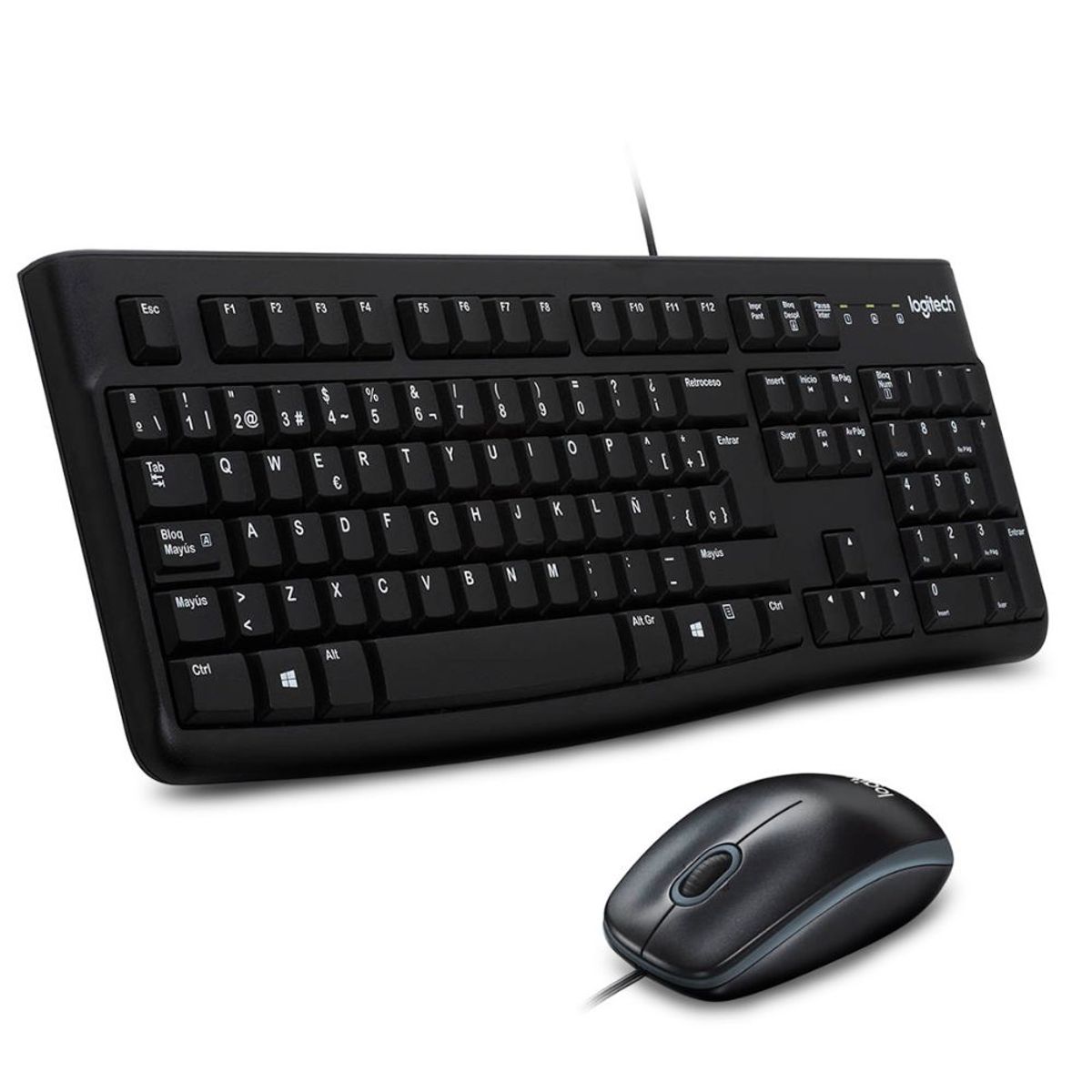 LOGITECH - COMBO ALAMBRICO TECLADO Y MOUSE LOGITECH  MK120 USB