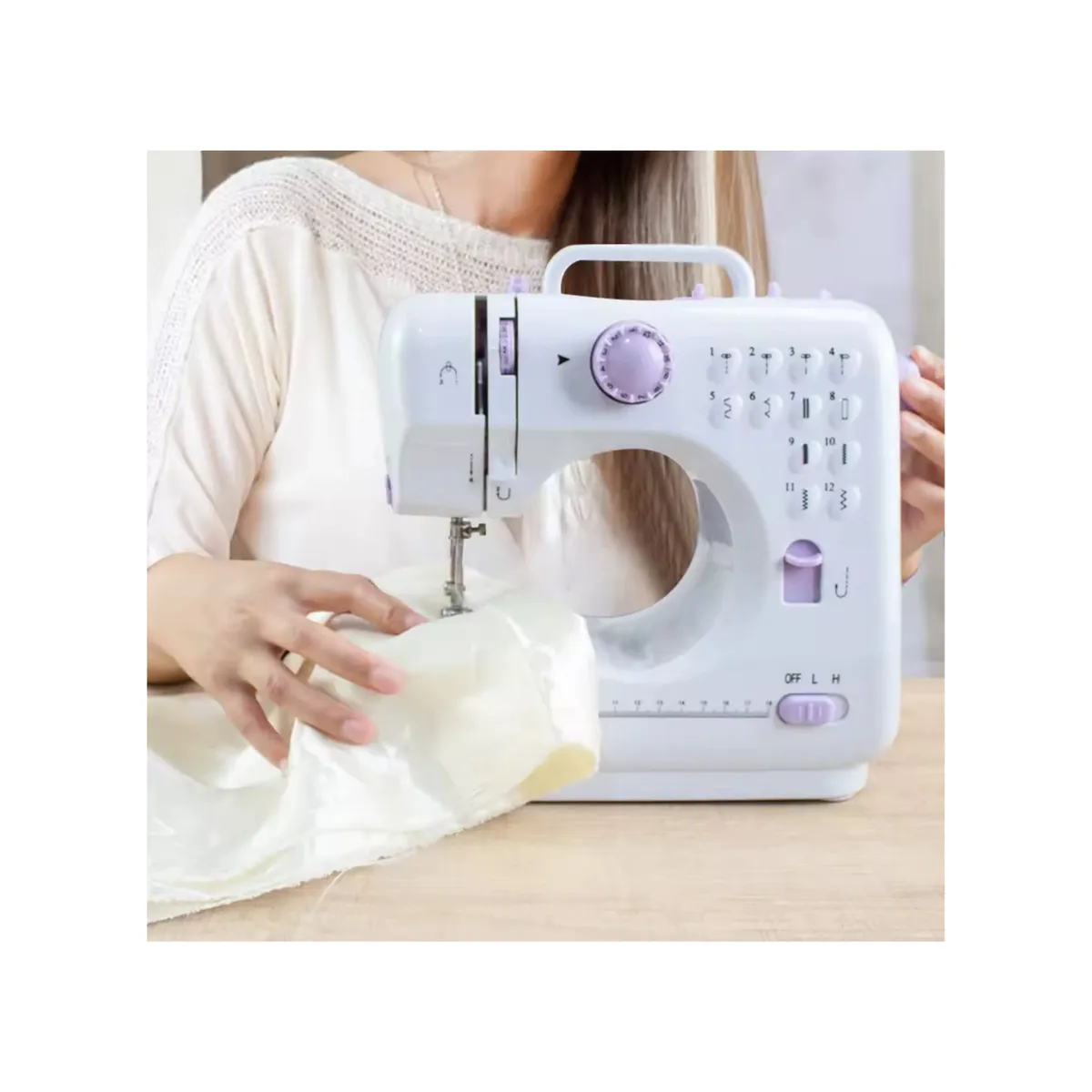 GENERICO - MINIMAQUINA DE COCER PORTATIL 12 PUNTADAS