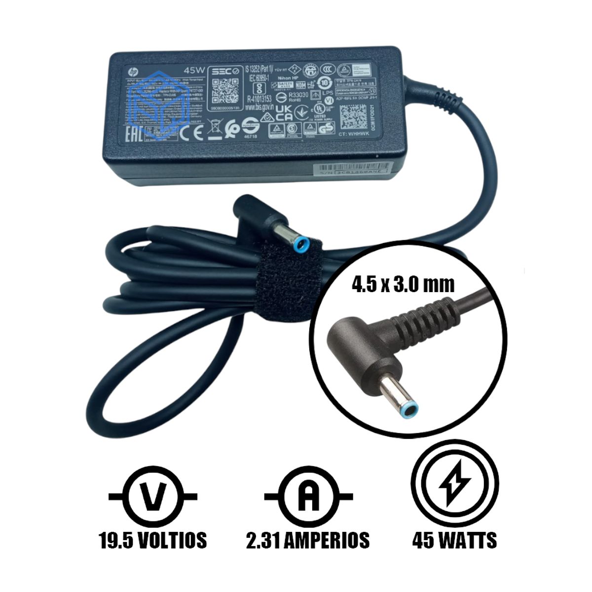 GENERICO - Cargador Compatible Laptop HP Punta Azul 195v - 231A -