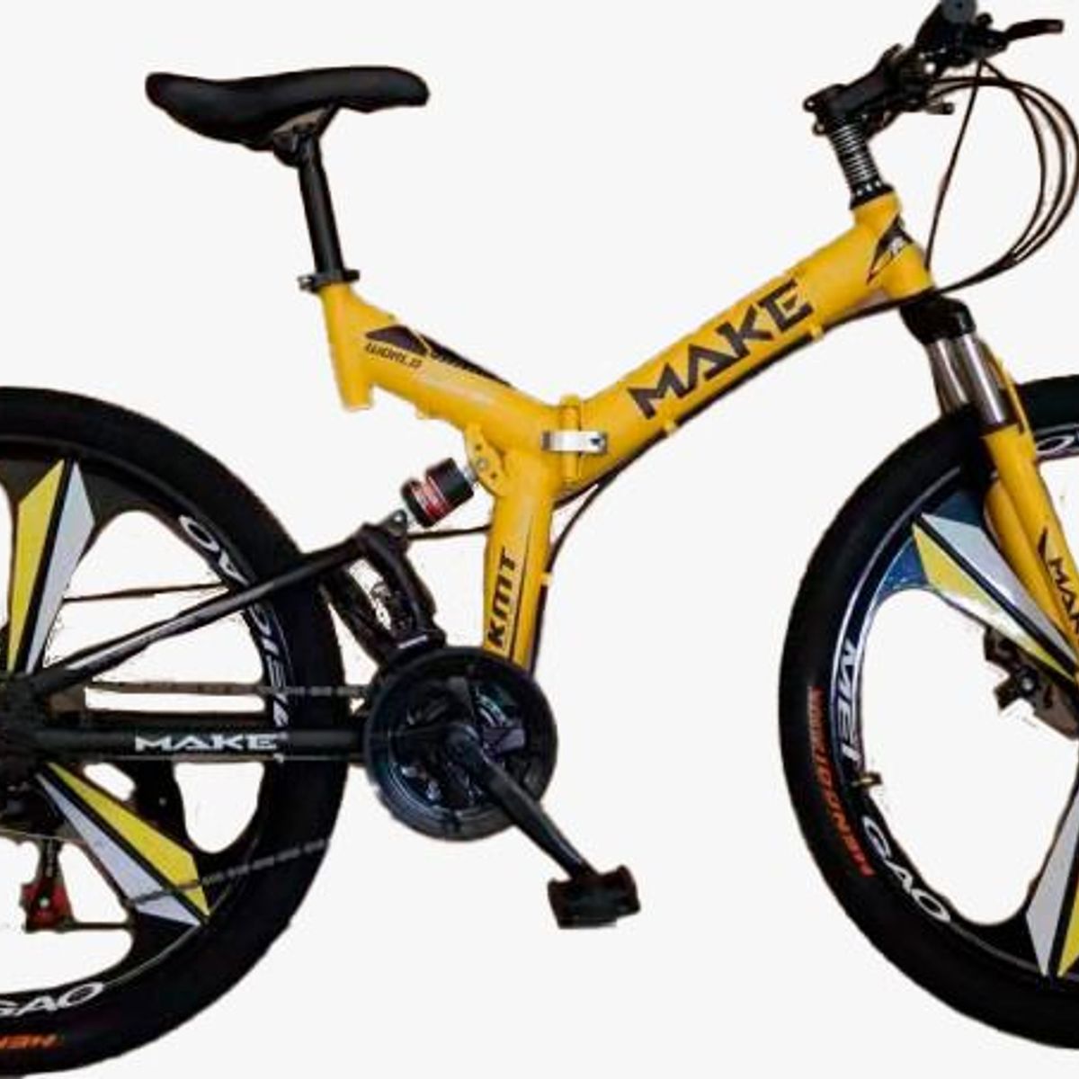 GENERICO - Bicleta Urban City Aro 26’ de 3 Aspas color amarillo