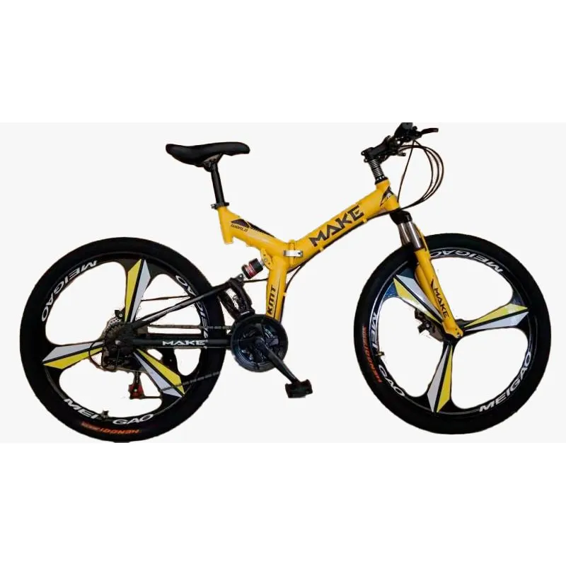 GENERICO - Bicleta Urban City Aro 26’ de 3 Aspas color amarillo