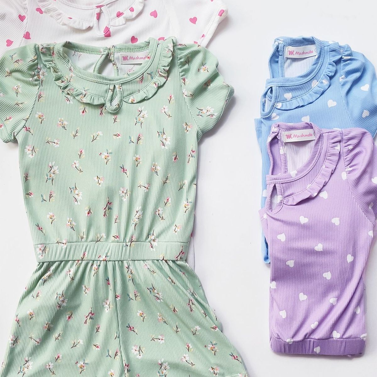 KIDS MASHMELO - Enterizo Niña Rib Estampado Kids Mashmelo