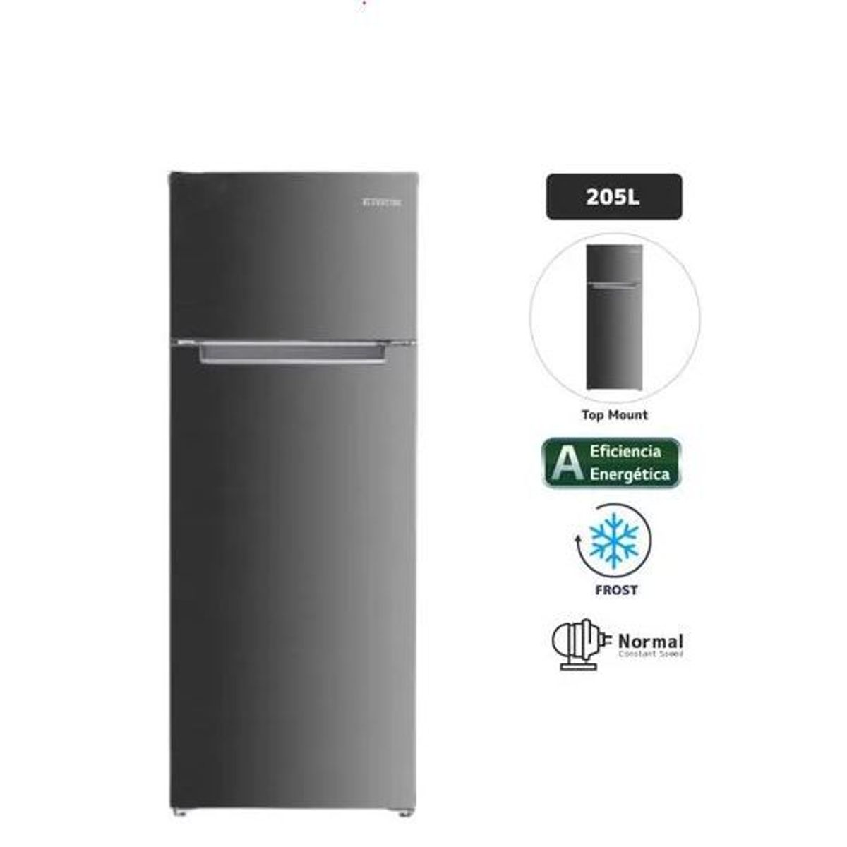 BLACKLINE - Refrigeradora BLACKLINE 205L Frost 2PN Inox