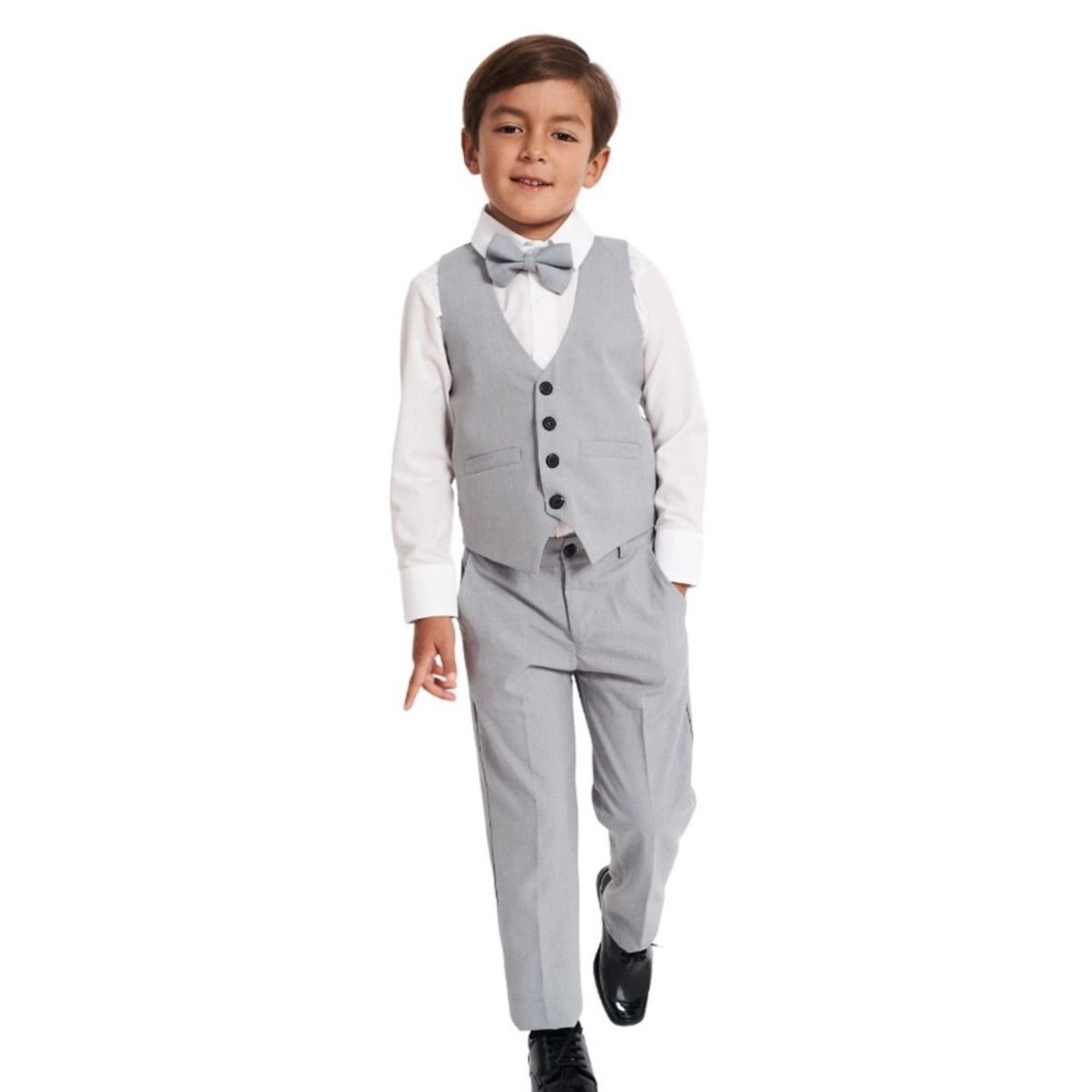 GENERICO - Conjunto traje formal plomo para niño