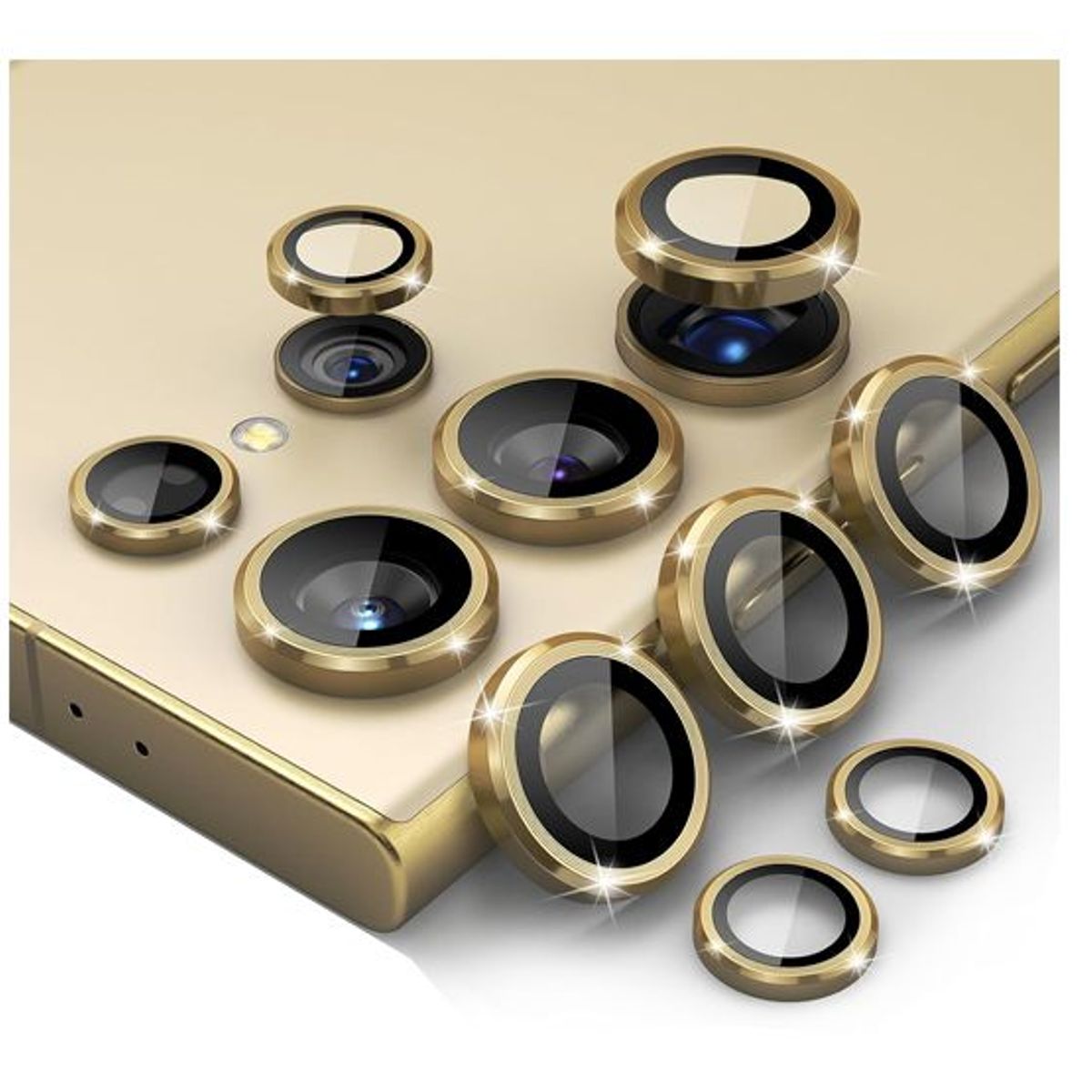 GENERICO - Protector de Lente para Samsung S24 Ultra Dorado