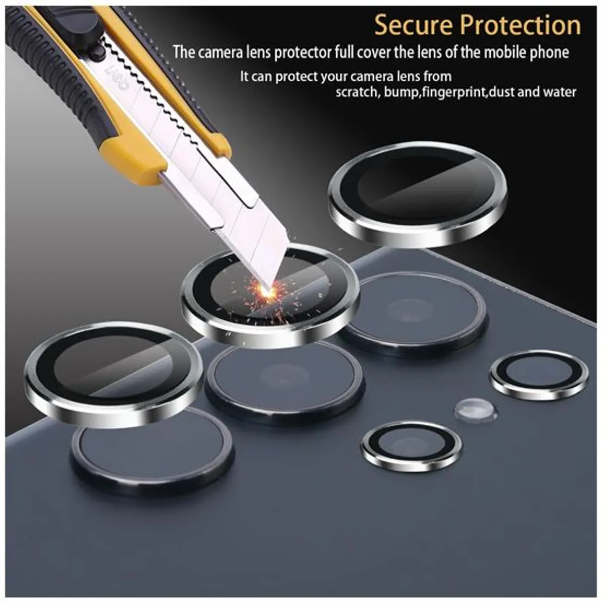 GENERICO - Protector de Lente para Samsung S24 Ultra Silver