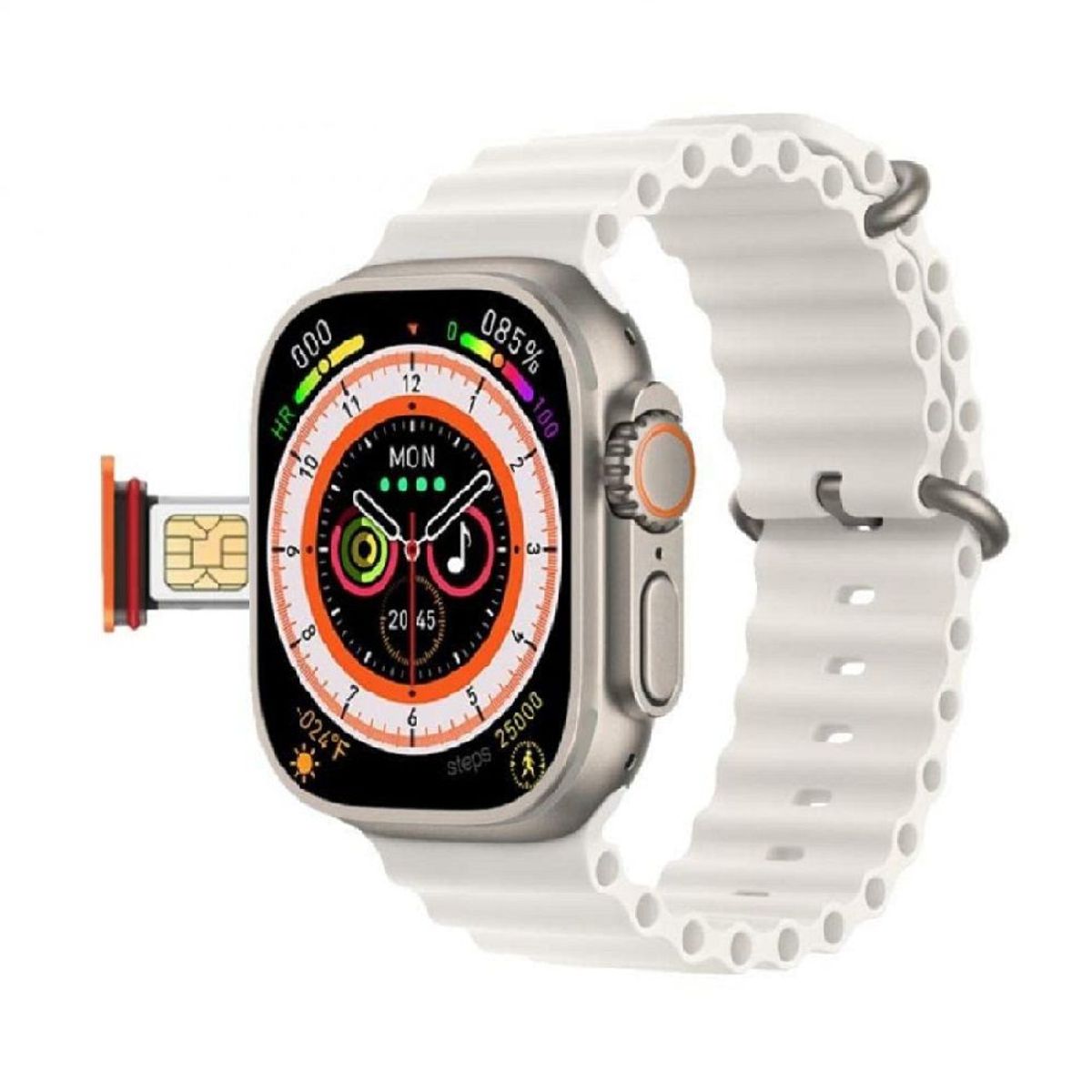 GENERICO - SMART WATCH HK ULTRA ONE CON TARJETA SIM 4G Y 16GB - BLANCO