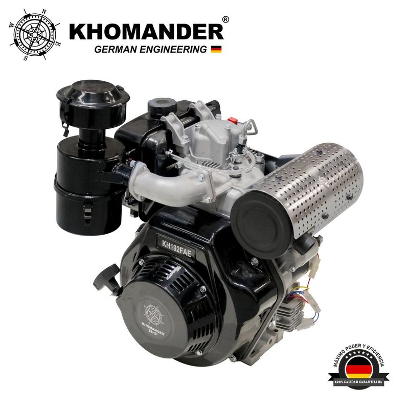 KHOMANDER - MOTOR PETROLERO DIESEL 16HP ARRANQUE ELECTRICO Y MANUAL - KHOMANDER