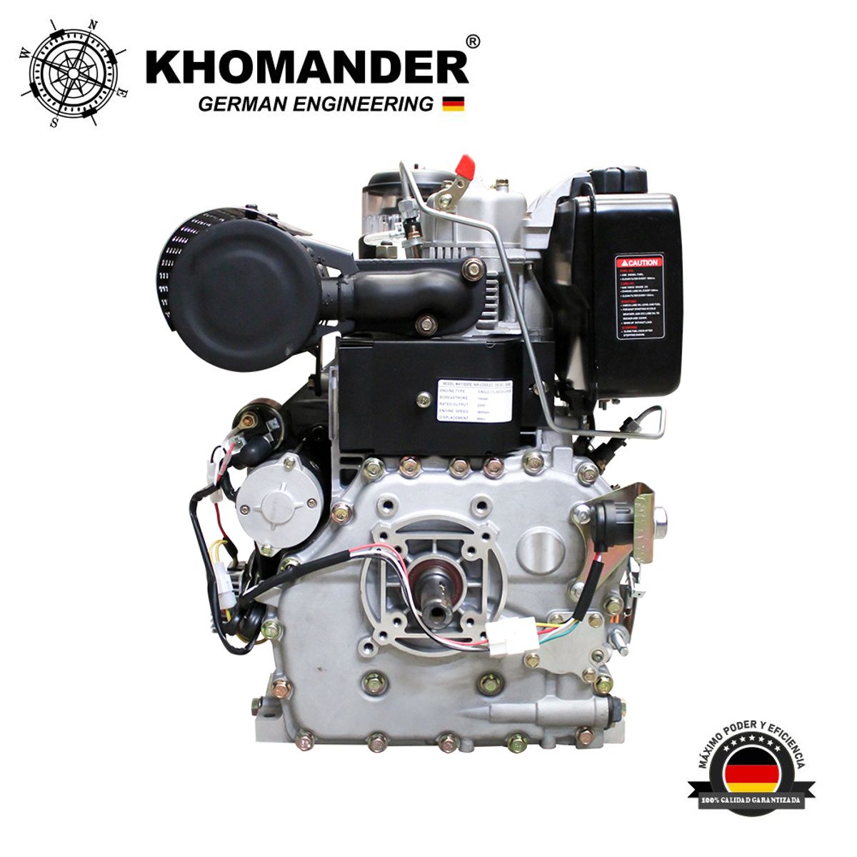 KHOMANDER - MOTOR PETROLERO DIESEL 20HP ARRANQUE ELECTRICO Y MANUAL - KHOMANDER