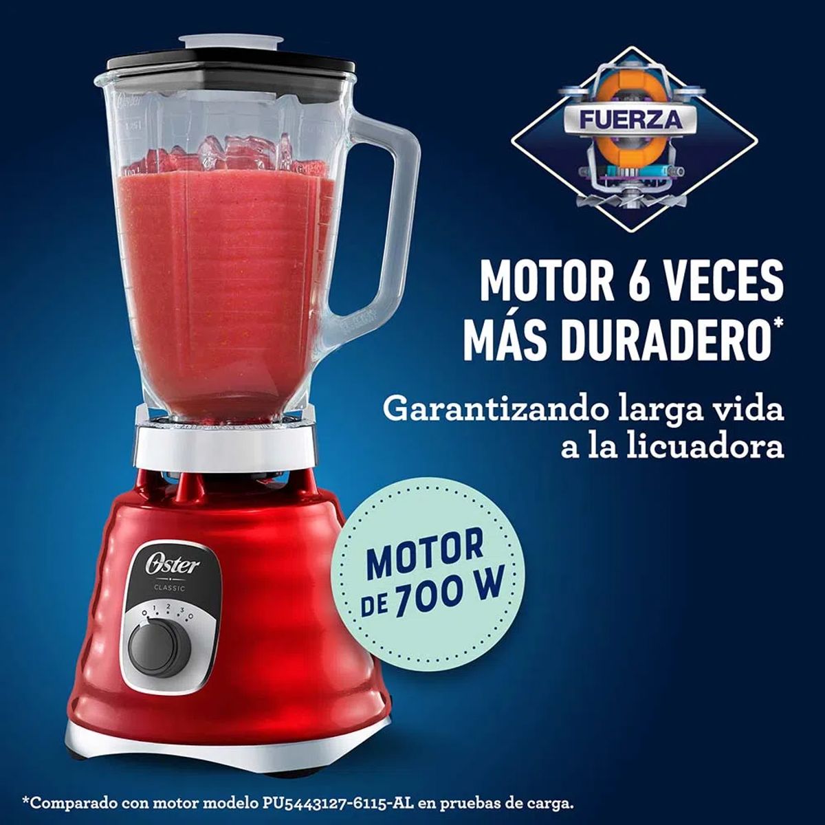 OSTER - Licuadora clásica Oster 3 velocidades con perilla ergonómica BLST4126R
