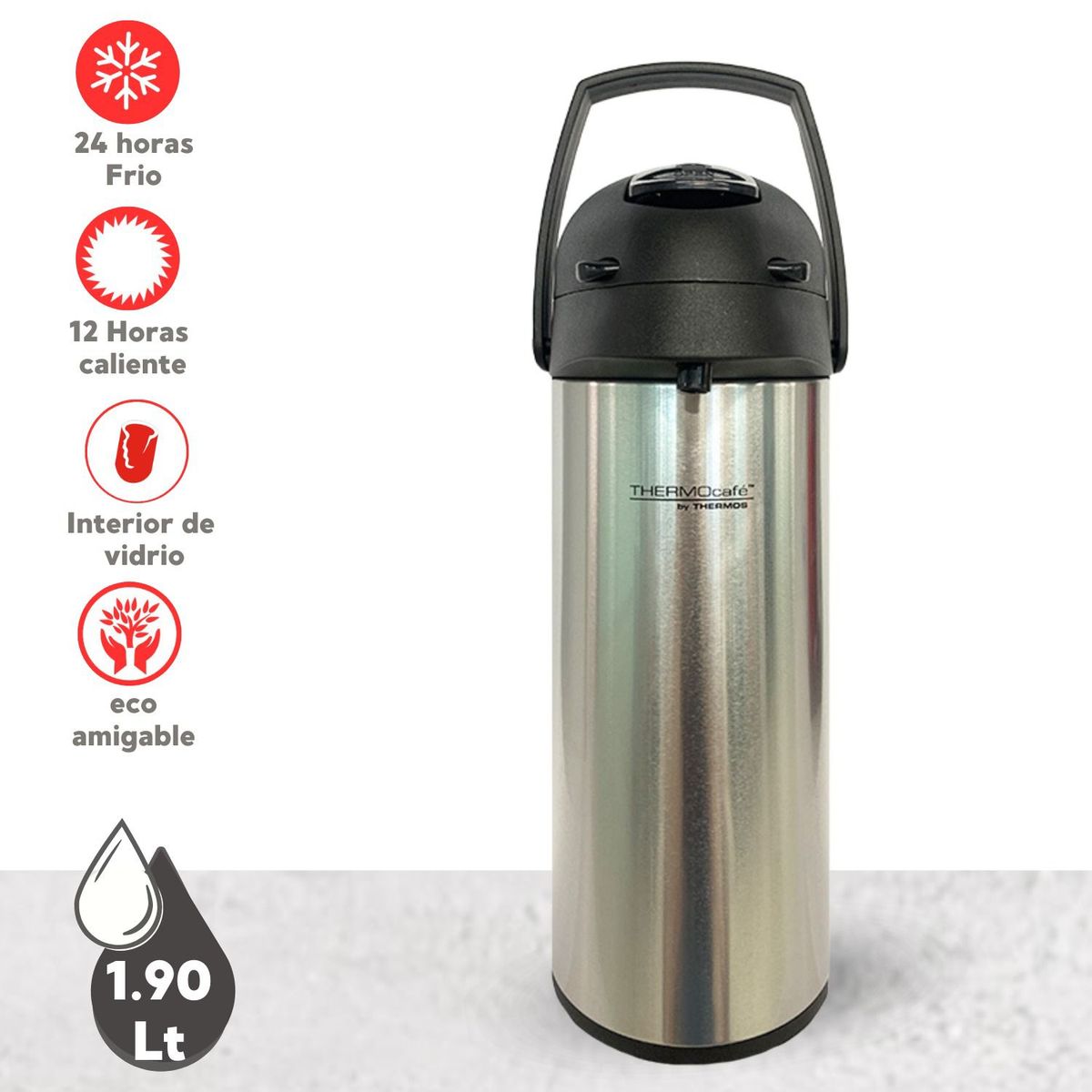 THERMOS - Termo Sifón Electra 1.90 L Gris