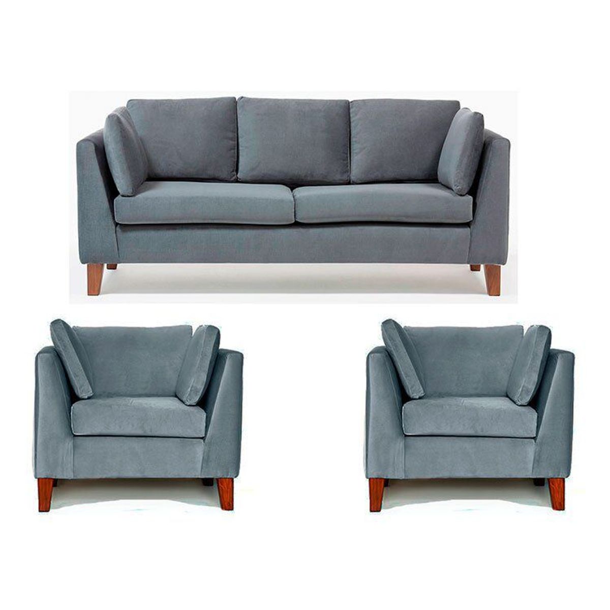 HOME PREMIUM - Juego de Sala 3 1 1 Meilyn Gris