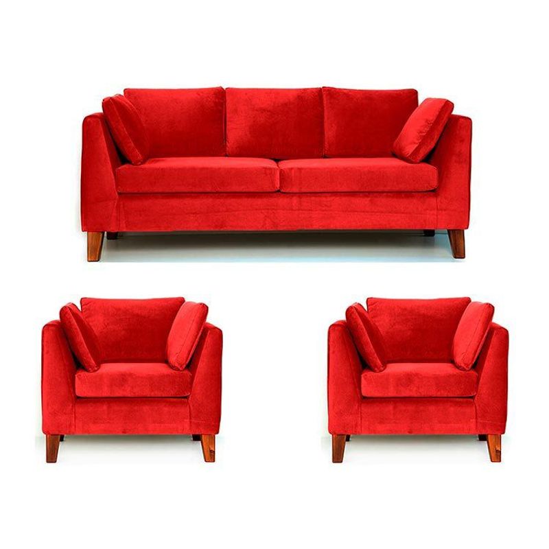 HOME PREMIUM - Juego de Sala 3 1 1 Meilyn Rojo