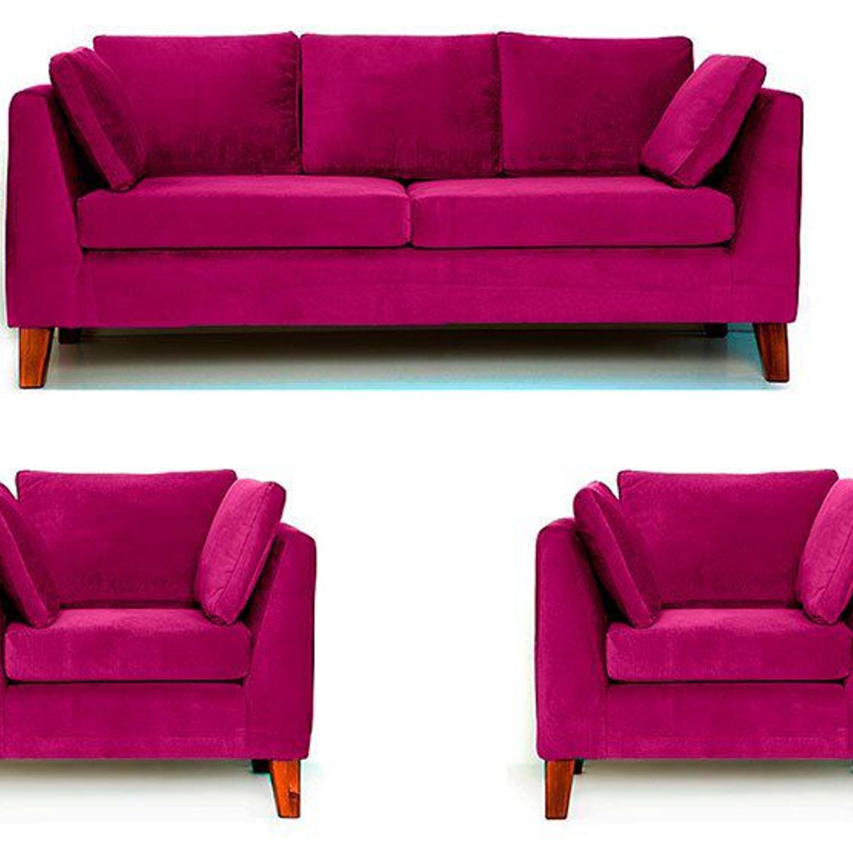 HOME PREMIUM - Juego de Sala 3 1 1 Meilyn Fucsia