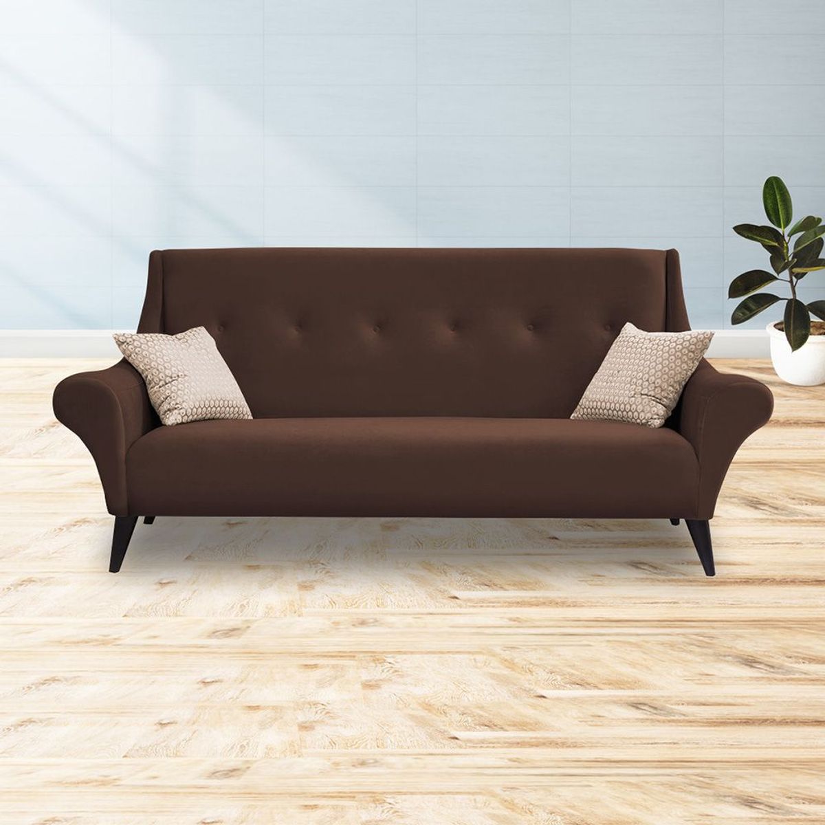 HOME PREMIUM - Sofa 2 Cuerpos Prince Chocolate