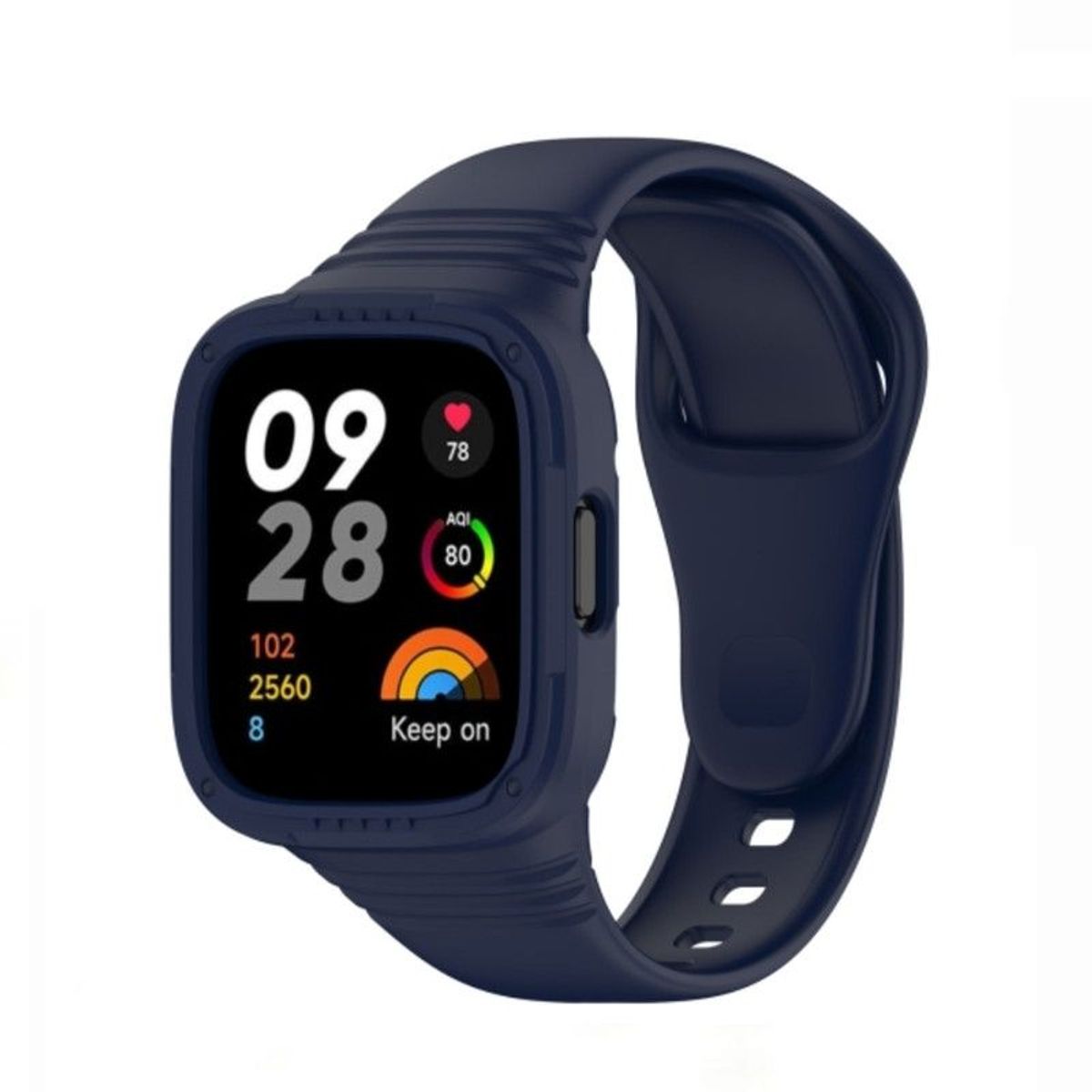 GENERICO - Correa y Case Armor Compatible Para Watch 3 Active - Azul Noche