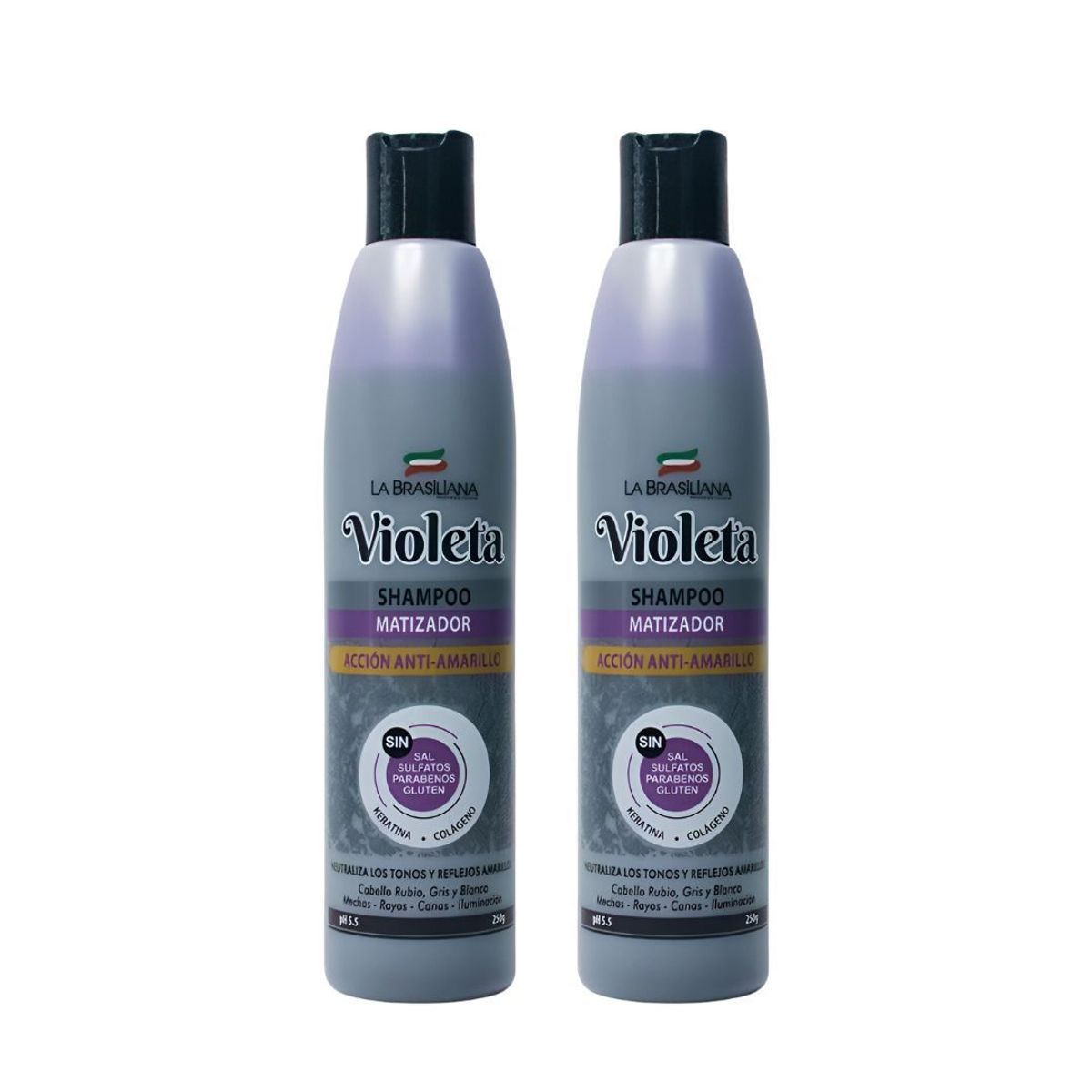 LA BRASILIANA - Shampoo Matizador Violeta La Brasiliana 250Ml x 2Unids