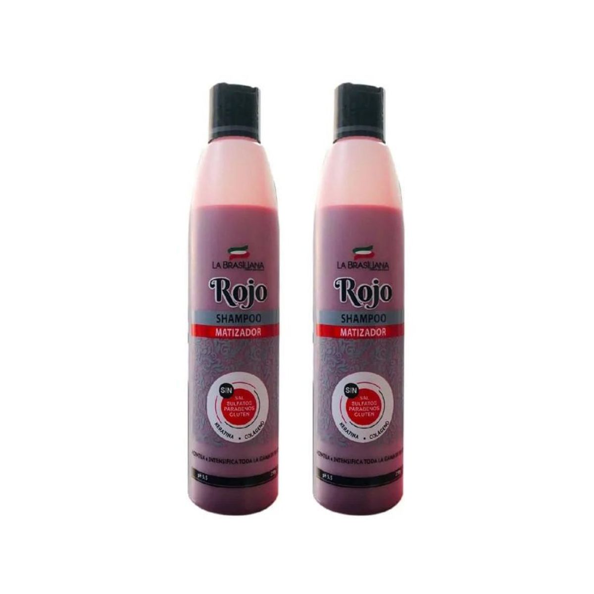 LA BRASILIANA - Shampoo Matizador Rojo La Brasiliana 250Ml x 2Unids