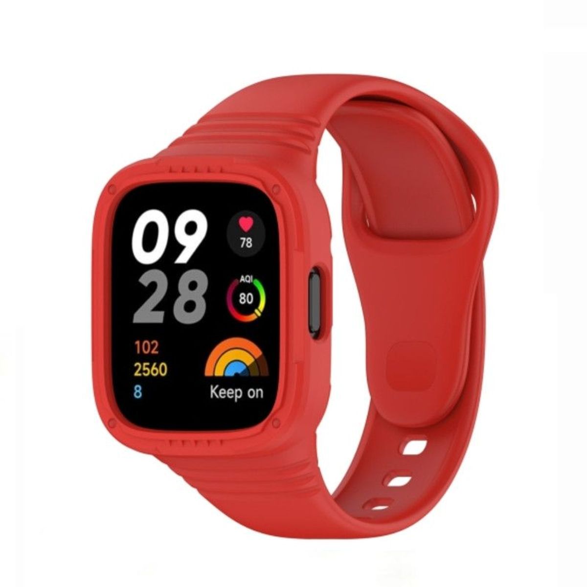 GENERICO - Correa y Case Armor Compatible Para Watch 3 Active - Rojo