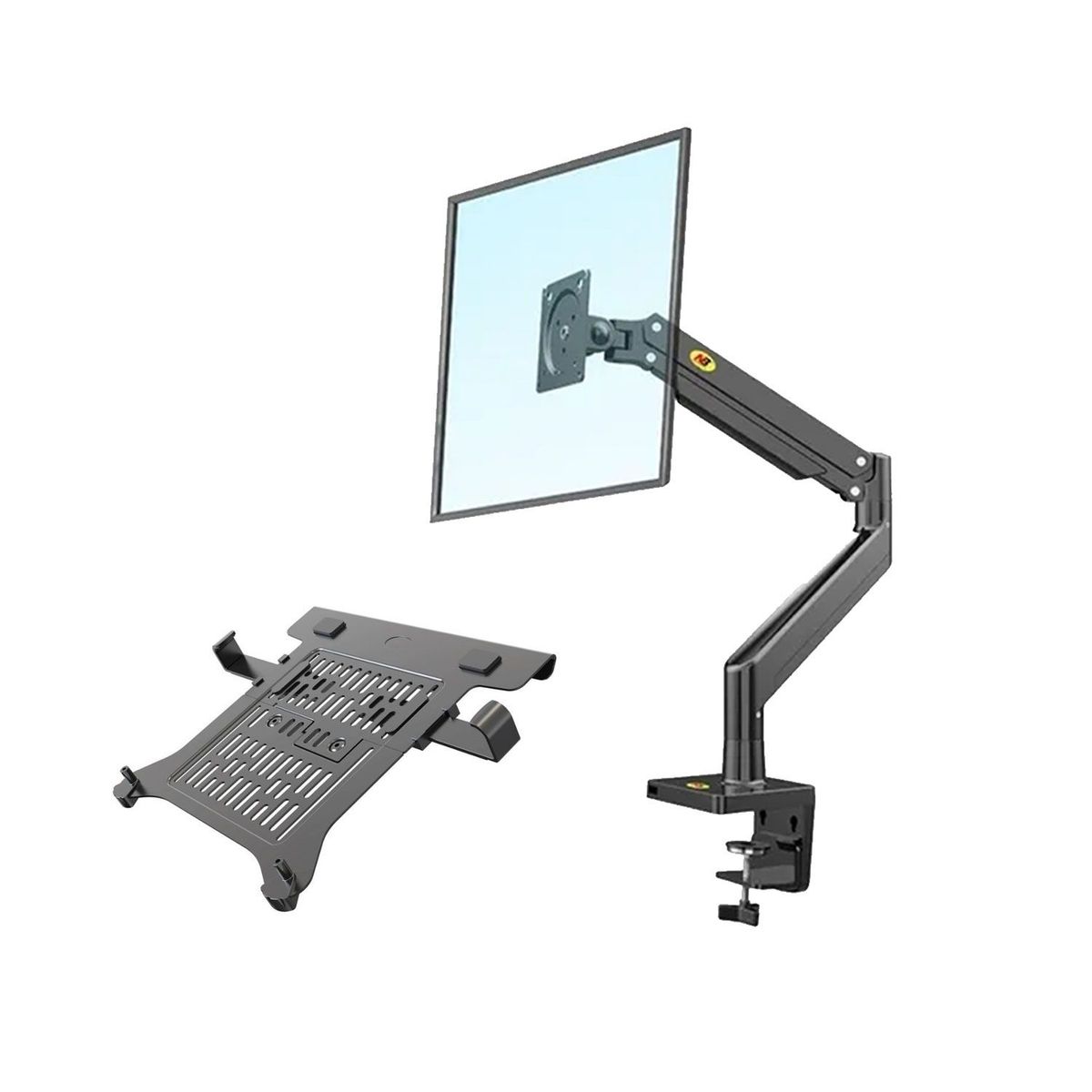NB NORTH BAYOU - Rack soporte brazo monitor y bandeja de laptop North Bayou G40+FP-2