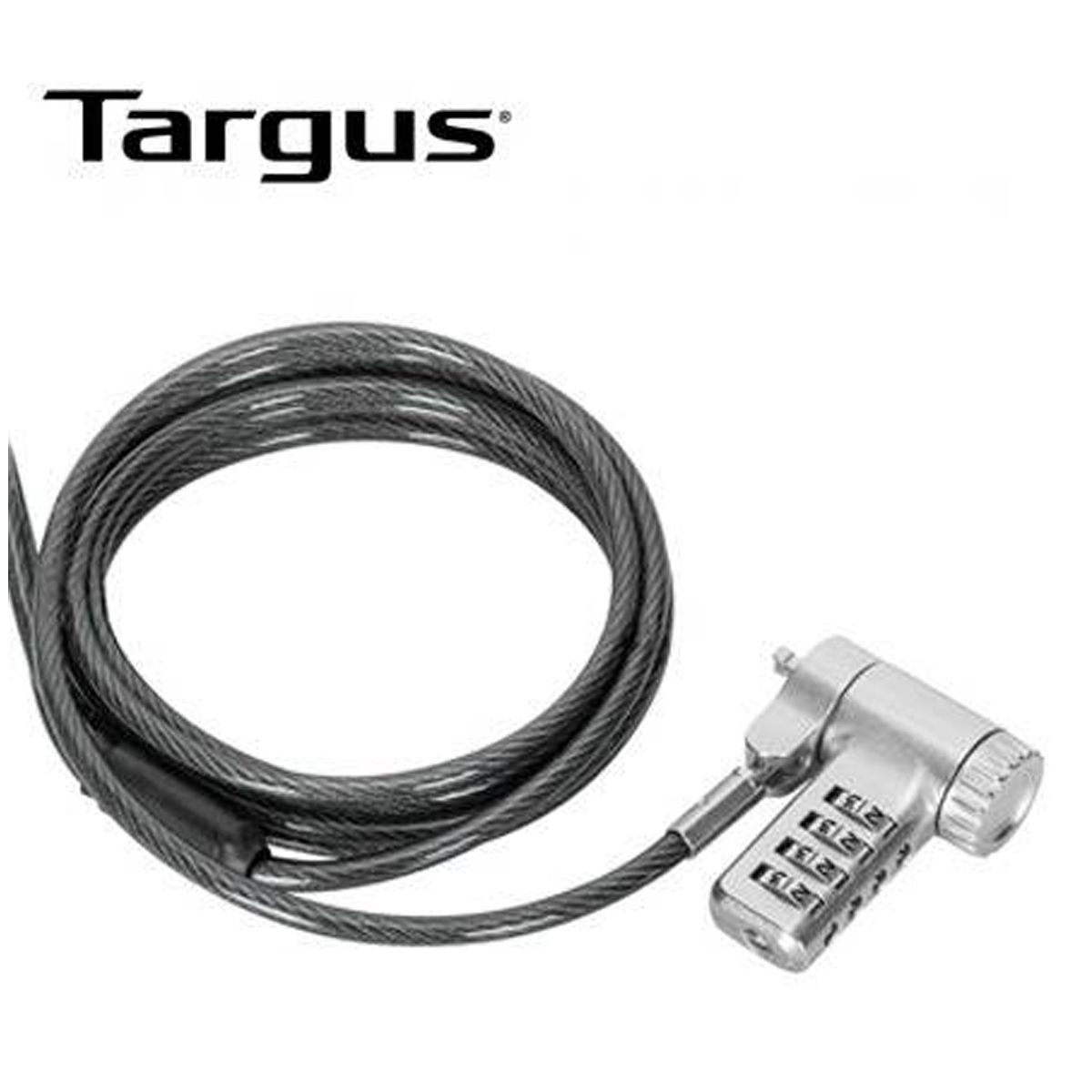 TARGUS - Cable De Seguridad Asp96rglx Targus  Con Cabezal De Bloqueo Adaptable