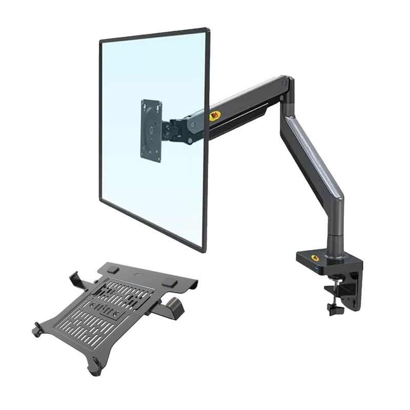 NB NORTH BAYOU - Rack soporte brazo monitor y bandeja de laptop North Bayou G45+FP-2