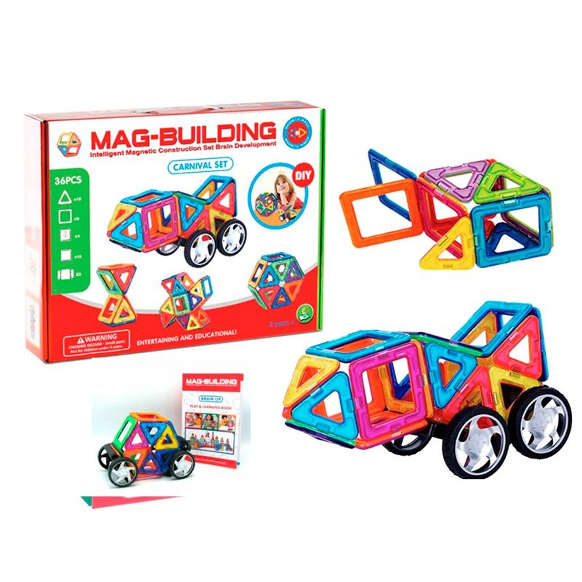 GENERICO - BLOQUES MAGNETICOS 36 PZAS MAG BUILDING