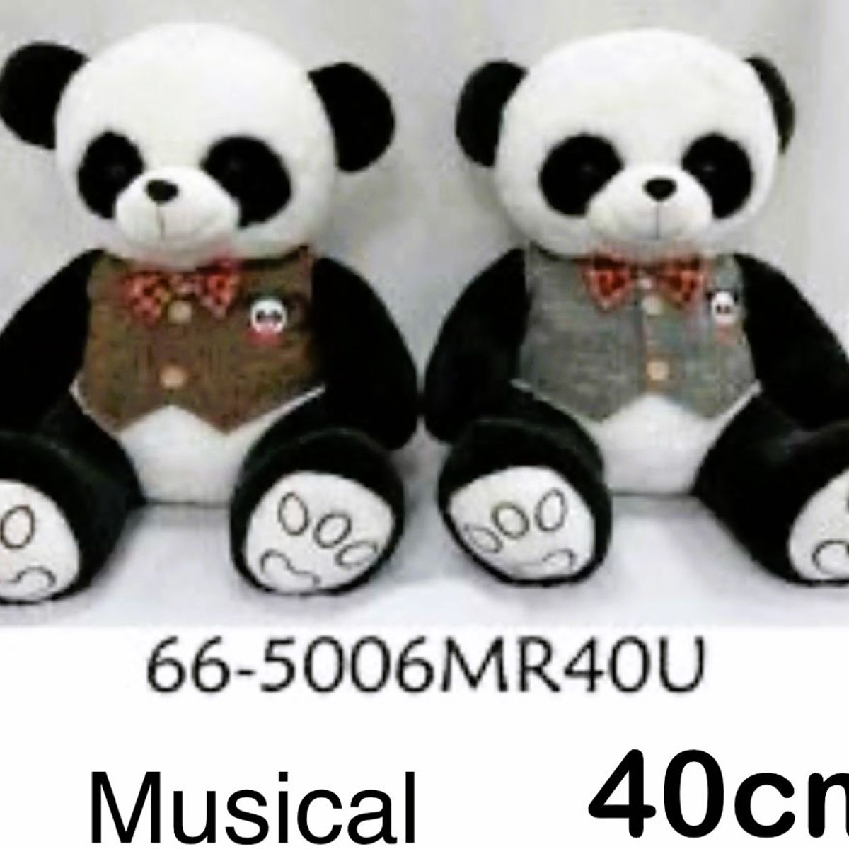 GENERICO - Oso Panda De Peluche de 40Cm musical