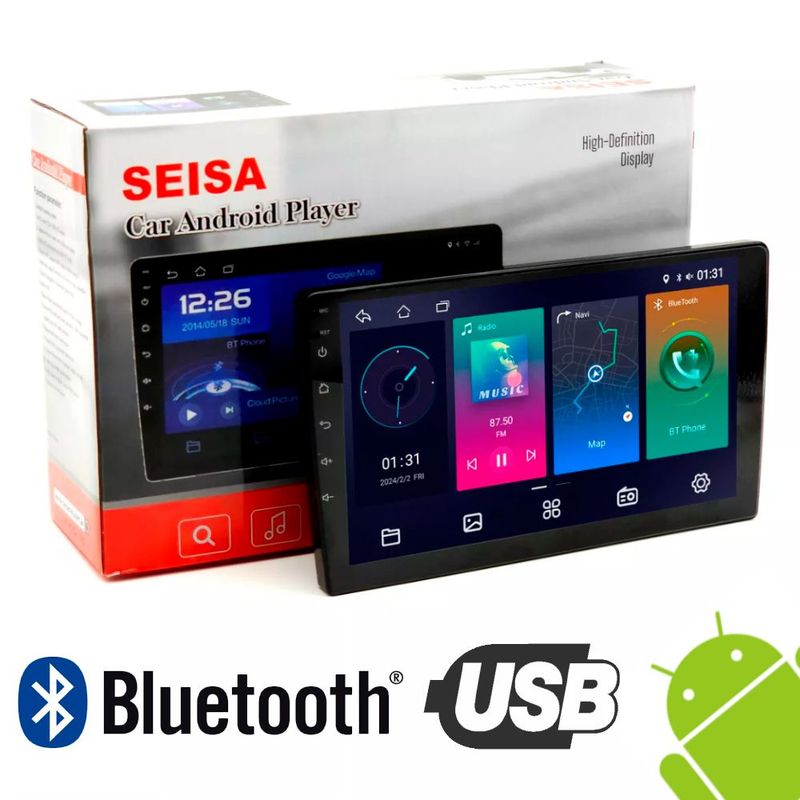 GENERICO - AutoRadio Android Pantalla Táctil Radio Bluetooth Carro Con Wifi HD