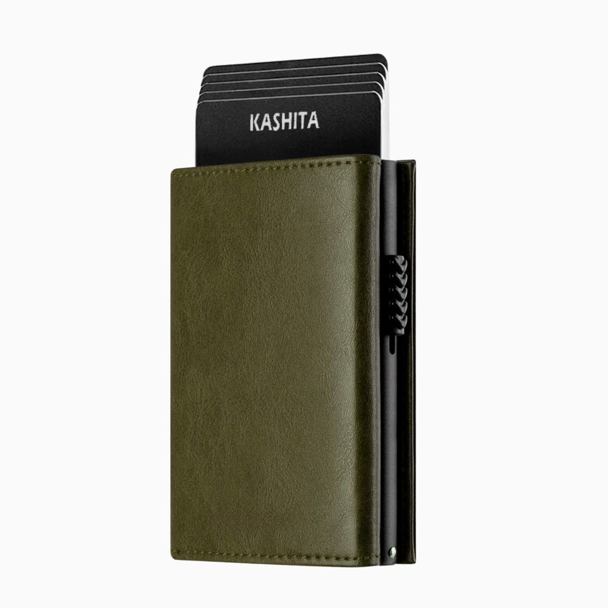 KASHITA - Billetera Premium RFID Clásica Olivo - Kashita Perú
