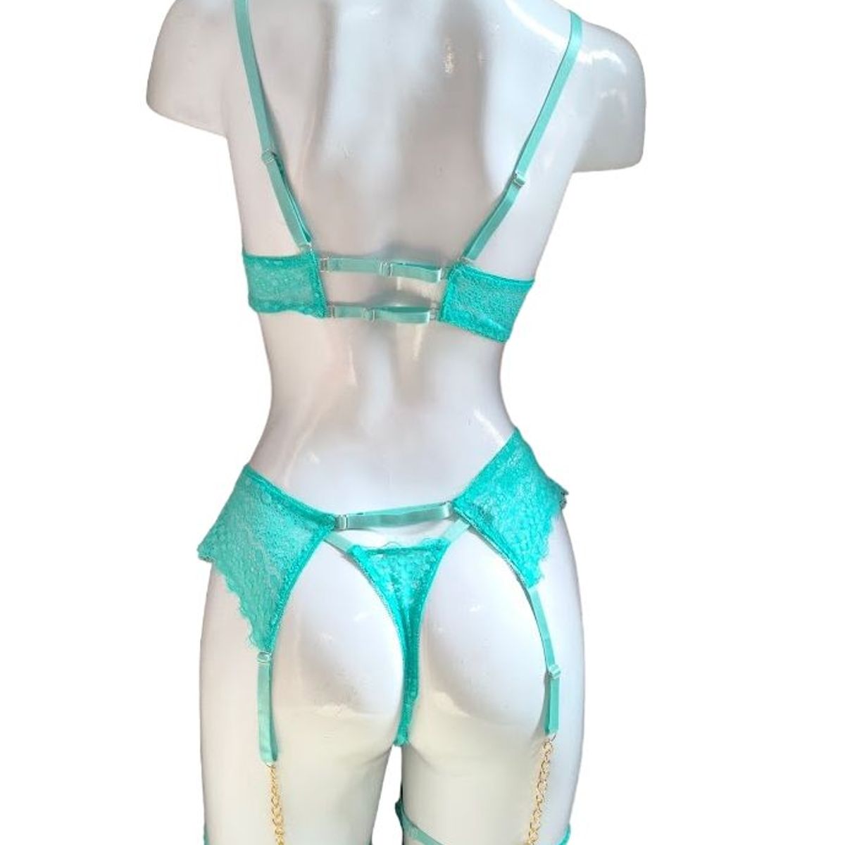 GENERICO - LENCERIA DE ENCAJE CON LIGUERO S M L XL