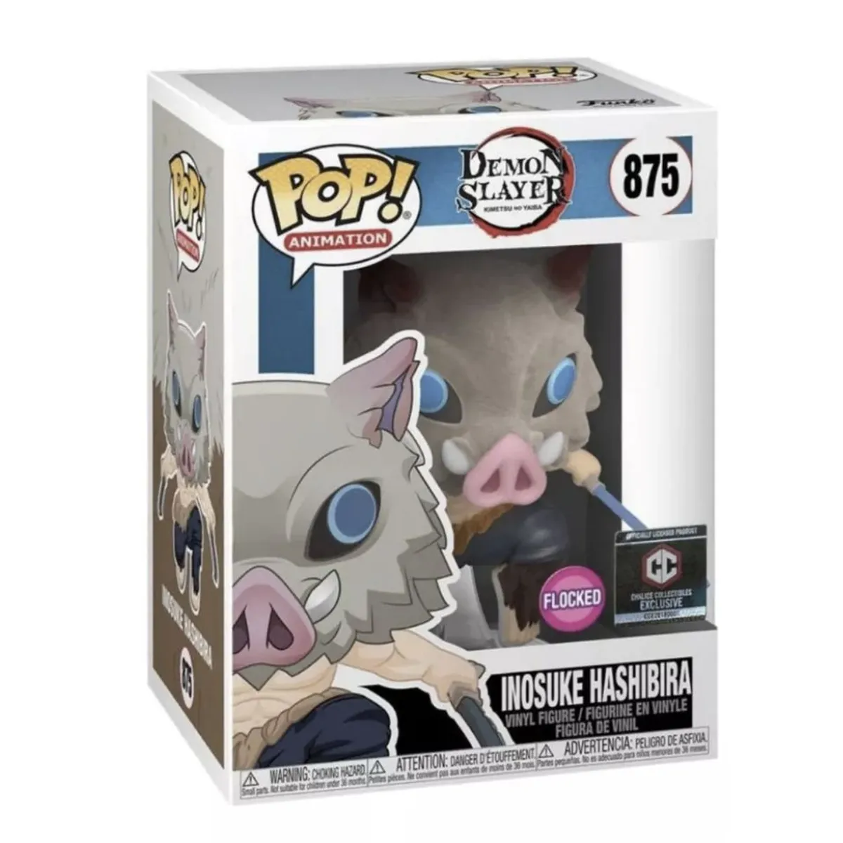 FUNKO - Inosuke Flocked Funko Pop 875 Demon Slayer Chalice Exclusivo
