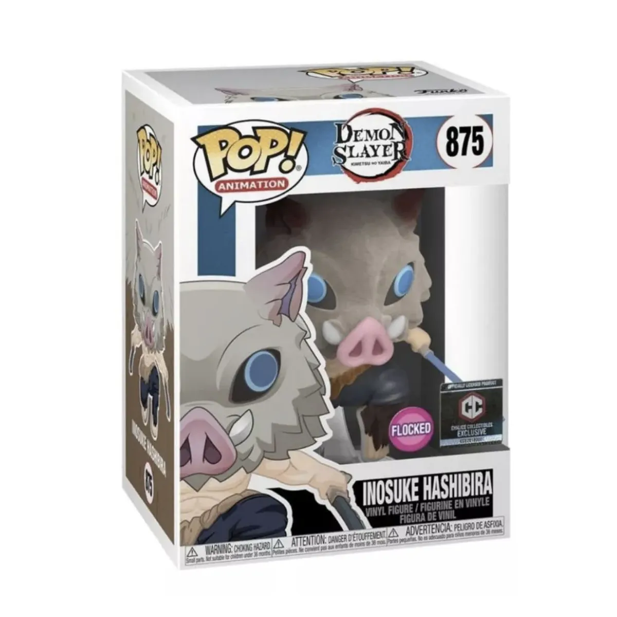 FUNKO - Inosuke Flocked Funko Pop 875 Demon Slayer Chalice Exclusivo
