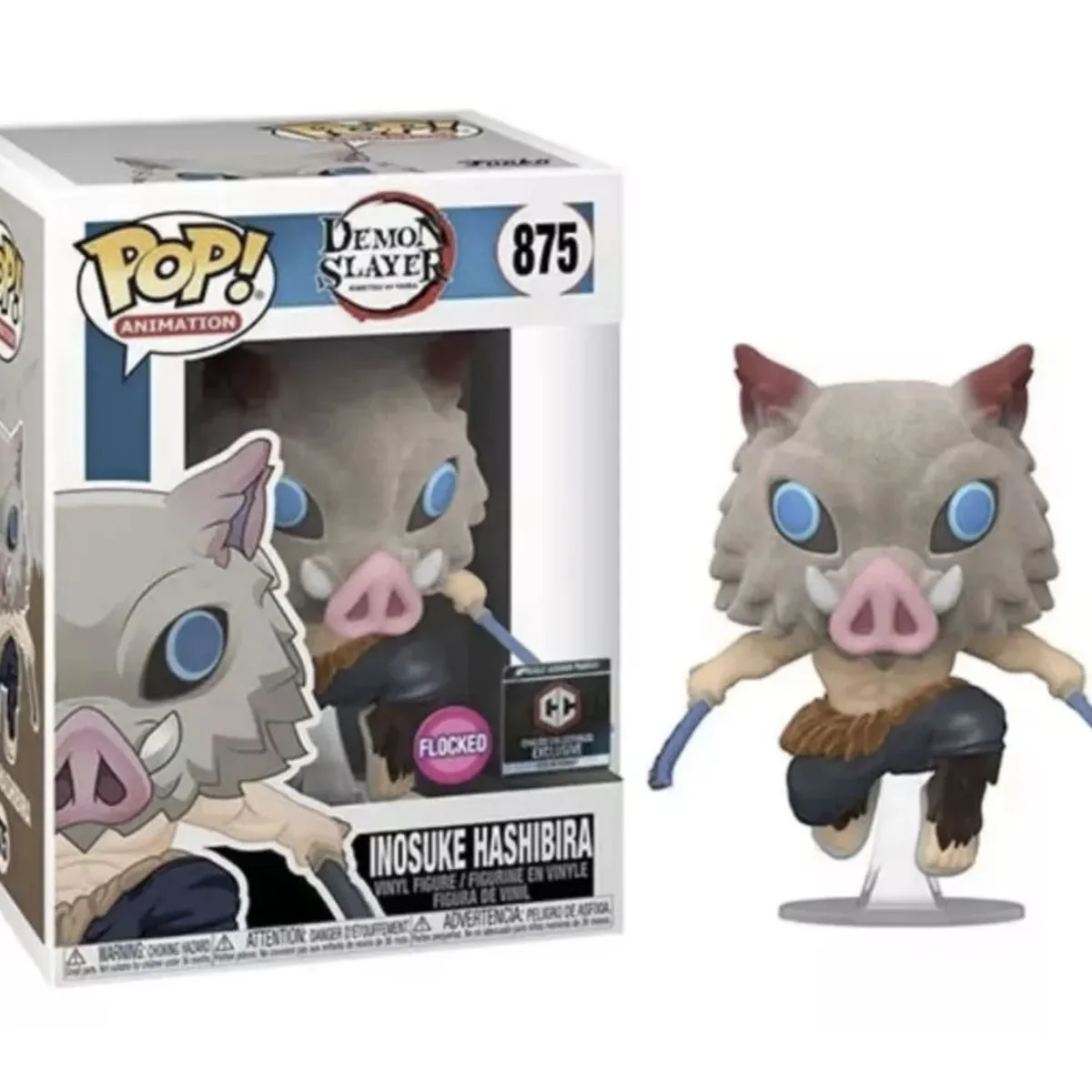 FUNKO - Inosuke Flocked Funko Pop 875 Demon Slayer Chalice Exclusivo