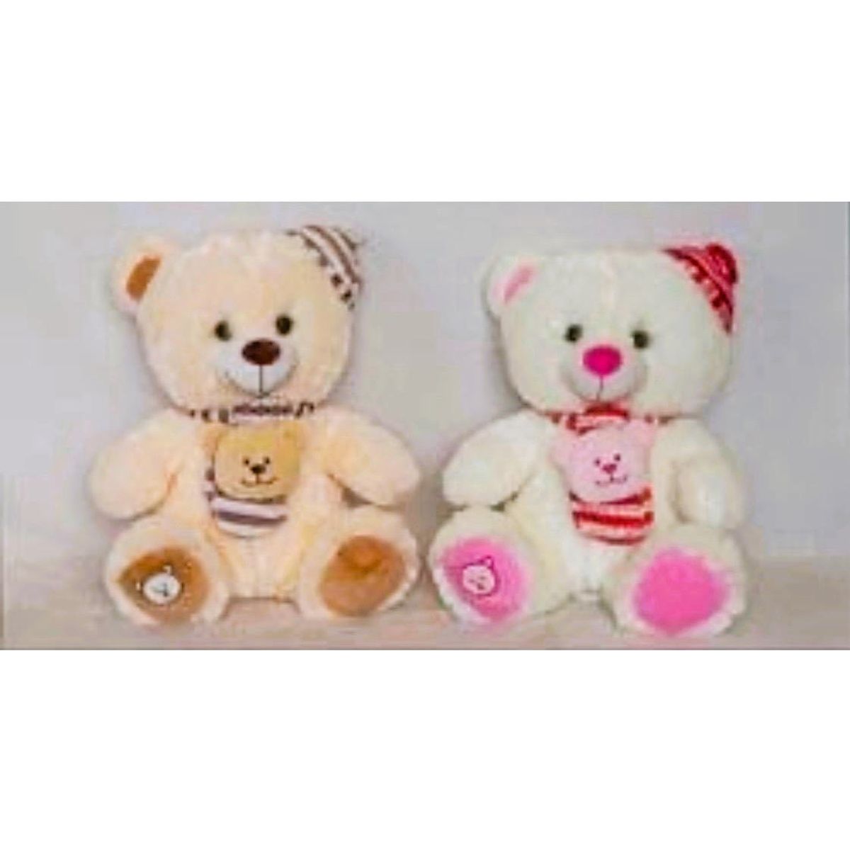 GENERICO - Peluche Oso CON CHULLO Y BUFANDA MUSICAL 38CM